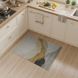 Abstract Layered Mountain Beige Area Rug