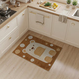 Adorable Cartoon Bear Bubbles Kids Area Rug