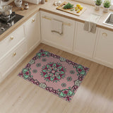 Multi-color and Patterns Ornate Pink Floral Mandala Area Rug