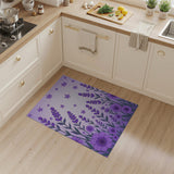 Purple Lavender Garden Floral Area Rug