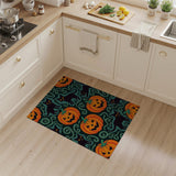 Spooky Jack-o'-Lanterns Black Cats Area Rug