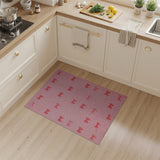 Cute Pink Bow Scatter Area Rug