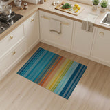 Geometric Modern Vibrant Rainbow Striped Area Rug