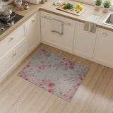Pink Floral Vintage Blush Peony Floral Vintage Area Rug