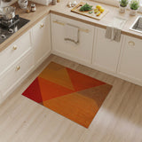 Bold Geometric Red Orange Area Rug