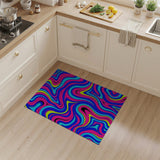 Vibrant Wavy Abstract Multi-Color Area Rug