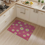 Whimsical Pink Daisy Area Rug