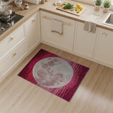 Full Moon Red Striped Area Rug