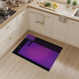 Purple Geometric Textured Area Rug