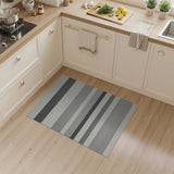 Black and White Modern Black White Horizontal Stripe Rug