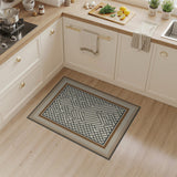 Intricate Geometric Maze Beige Area Rug