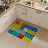 Bold Geometric Color Block Area Rug