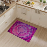 Radiant Pink Purple Tie-Dye Boho Area Rug