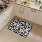 Koi Fish Blue Wave Area Rug