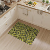 Intricate Yellow Floral Persian Area Rug