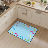 Playful Colorful Music Notes Kids Area Rug
