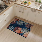 Navy Coral Reef Coastal Area Rug