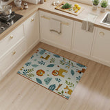 Playful Cartoon Safari Animals Kids Rug