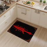 Dripping Blood Dagger Red Area Rug