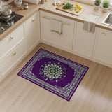 Traditional Persian Purple Purple Mandala Floral Area Rug