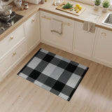 Black and White Black White Checkered Farmhouse Area Rug