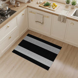 Geometric Modern Black and White Bold Black White Vertical Stripe Rug
