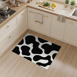 Bold Black White Abstract Area Rug