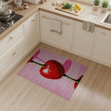 Stacked Cherries Fruit Pattern Area Rug