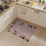 Cute Pink Cartoon Tiger Shag Area Rug