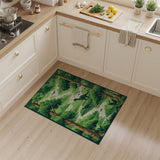 Dinosaur Forest Path Green Area Rug