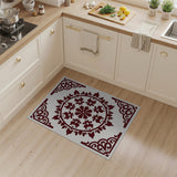 Ornate Red Floral Medallion Rug
