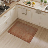 Terracotta and Beige Geometric Area Rug