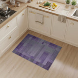 Purple Gray Geometric Modern Area Rug