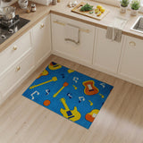 Fun Guitar Music Notes Kids Rug