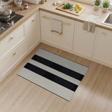Bold Black Vertical Stripe Area Rug