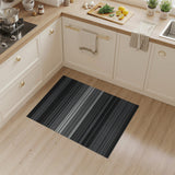 Black White Striped Geometric Black and White Area Rug