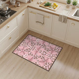 Pink Bow Leopard Area Rug