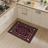Purple Geometric Art Deco Area Rug
