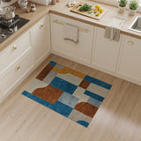 Curved Geometric Abstract Area Rug