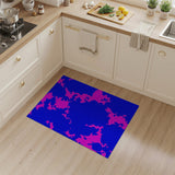 Fractal Blue Pink Abstract Area Rug