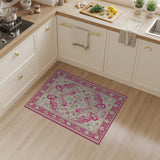 Vibrant Traditional Persian Vibrant Pink Floral Persian Area Rug