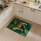 Playful Cartoon Jungle Tiger Area Rug