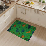 Cartoon Dinosaur Meadow Kids Area Rug