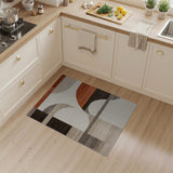 ODIKA Modern Abstract Geometric Washable Area Rug - Low Pile, Non-Slip & Pet Friendly