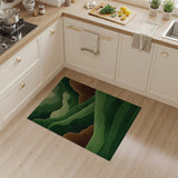 Green Layered Mountains Area Rug