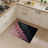 Pink Pixel Steps Geometric Area Rug