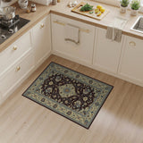 Burgundy Persian Medallion Area Rug