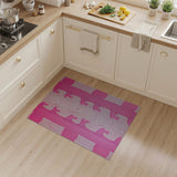 Vibrant Pink Lizard Scale Area Rug