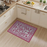 Pink Ornate Persian Floral Area Rug