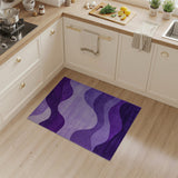 Cascading Purple Waves Area Rug